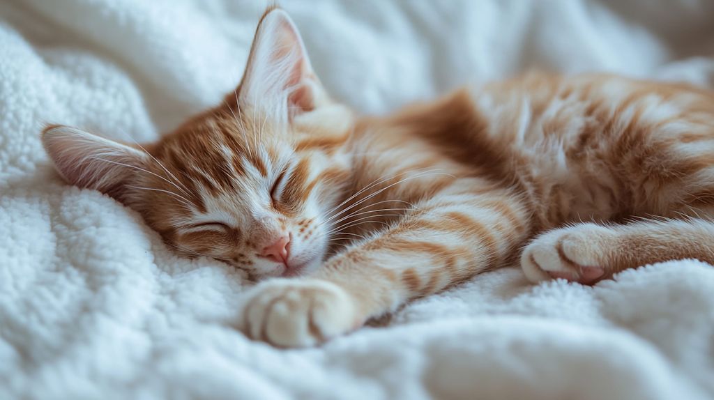 chaton qui dort