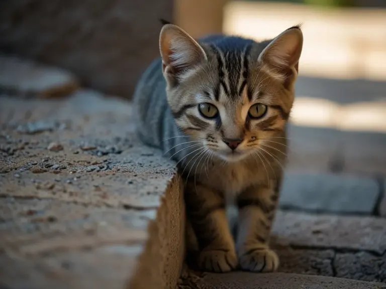 Vomissements de nourriture non digérée chez le chat 