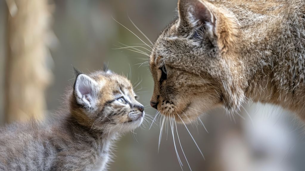 mère chaton vers