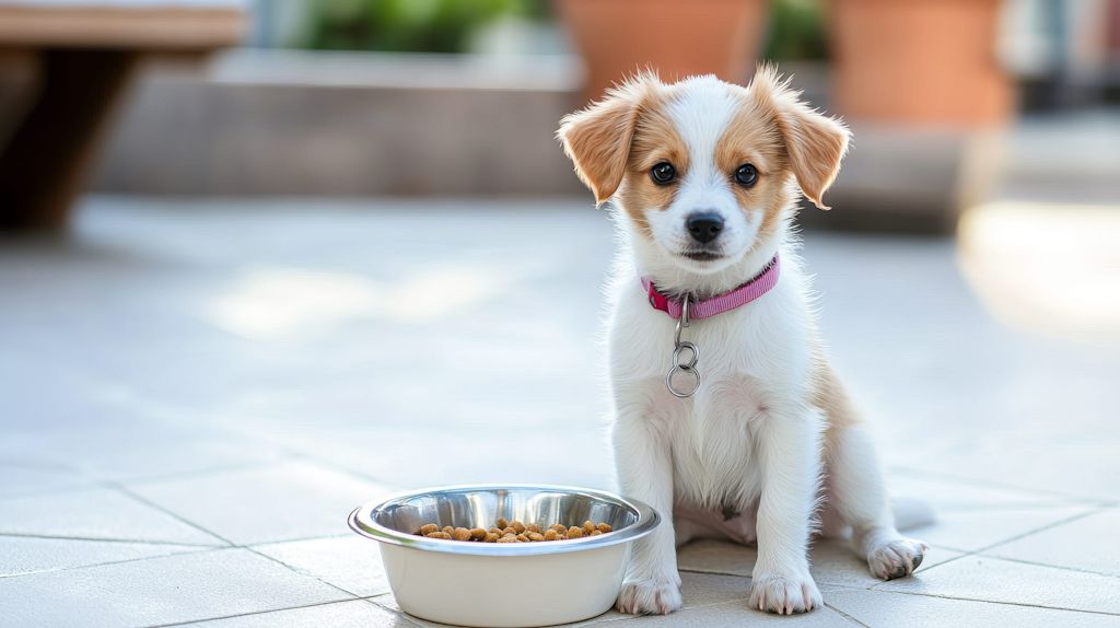 chiot qui ne mange pas