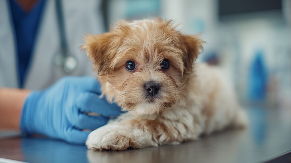 chiot chez le veto